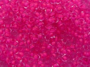 TN-11-0971 Inside Color Matte Crystal Neon Pink Lined TOHO Demi Round - Afbeelding 1