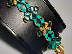 KIT Aylia Bracelet, Goud Aquamarine Groen Turquoise, by Cora Sparidaans KIT