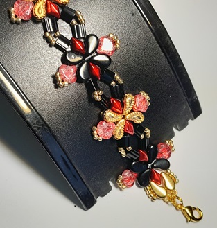 kit aylia bracelet goud rood zwart
