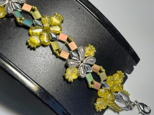 KIT Aylia Bracelet, Zilver-Lime, by Cora Sparidaans KIT - Afbeelding 1