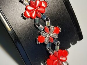 KIT Aylia Bracelet, Zilver-Rood, by Cora Sparidaans KIT - Afbeelding 1