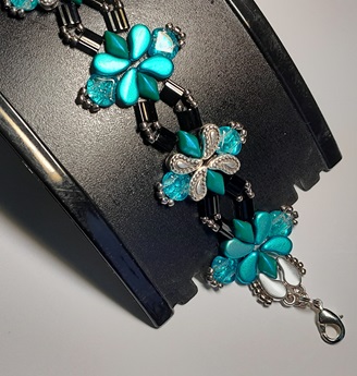 kit aylia bracelet zilver-turquoise