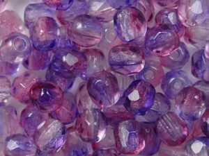 FP1-04-00030-48014 Crystal Pink Purple Luster Czech Glass Facet Firepolish 4mm 50 stuks - Afbeelding 1
