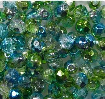 FP1-04-00030-48210 firepolish facet 4 mm Crystal Metallic Labrador Blue Zircon Peridot color 00030-48210