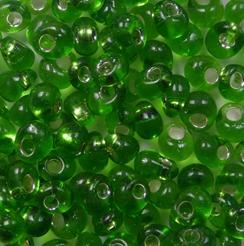TM-04-0027 Toho Magatama 4 mm Silver Lined Peridot color 27