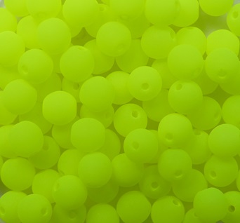 04-R-25121AL round beads 4 mm Neon Yellow color 25121AL