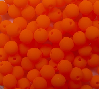 04-R-25122AL round beads 4 mm Neon Orange color 25122AL