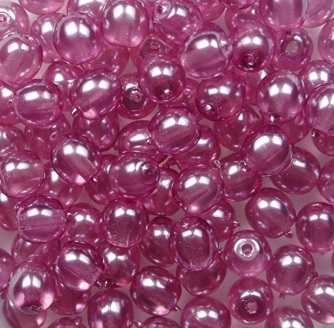 04-R-63287CR round beads 4 mm Transparent Pearl Lavender color 63287CR