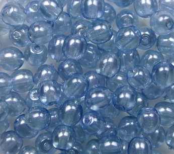 04-R-63335CR round beads 4 mm Transparent Pearl Light Sky color 63335CR