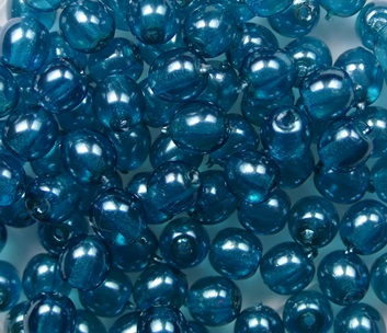 04-R-63346CR round beads 4 mm Transparent Pearl Island Lagoon color 63346CR