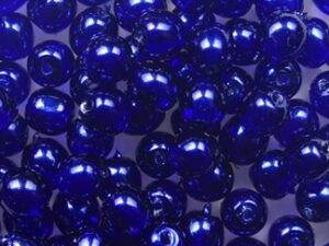 04-R-63378CR Transparent Pearl Navy Round 4 mm. 100 Pc.