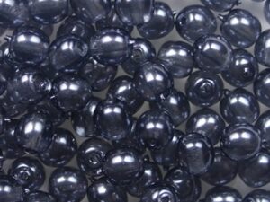 04-R-63488CR Transparent Pearl Storm Cloud Round 4 mm. 100 Pc. - Afbeelding 1