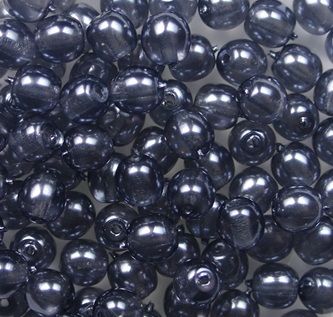 04-R-63488CR round beads 4 mm Transparent Pearl Storm Cloud color 63488CR