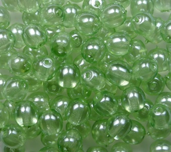04-R-63525CR round beads 4 mm Transparent Pearl Pretty Parrot color 63525CR