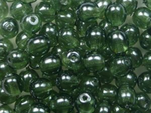 04-R-63583CR Transparent Pearl Mint Leaf Round 4 mm. 100 Pc.