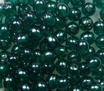 04-R-63585CR round beads 4 mm Transparent Pearl Deep Reef color 63585CR
