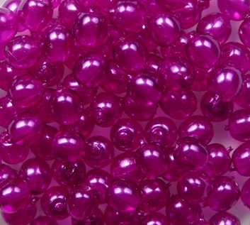 04-R-63733CR round beads 4 mm Transparent Pearl Magenta color 63733CR