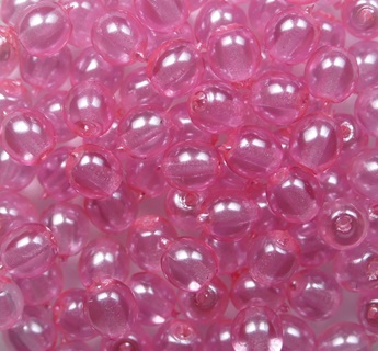 04-R-63755CR round beads 4 mm Transparent Pearl Flamingo color 63755CR