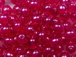 04-R-63776CR Transparent Pearl Hot Pink Round 4 mm. 100 Pc. - Afbeelding 1