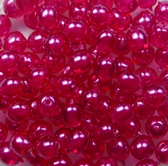 04-R-63776CR round beads 4 mm Transparent Pearl Hot Pink color 63776CR