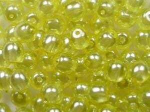 04-R-63813CR Transparent Pearl Lemon Zest Round 4 mm. 100 Pc. - Afbeelding 1