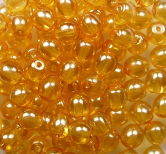 04-R-63862CR round beads 4 mm Transparent Pearl Fall Sunset color 63862CR