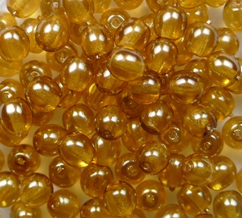 04-R-63865CR round beads 4 mm Transparent Pearl Sepia color 63865CR