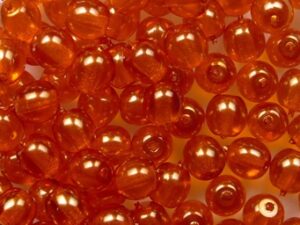 04-R-63868CR Transparent Pearl Cantaloupe Round 4 mm. 100 Pc. - Afbeelding 1