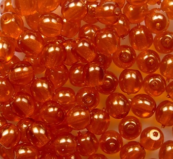 04-R-63868CR round beads 4 mm Transparent Pearl Cantaloupe color 63868CR