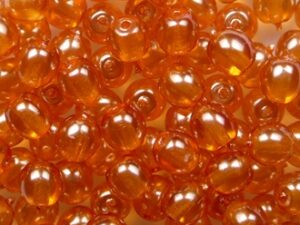 04-R-63873CR Transparent Pearl Pumpkin Spice Round 4 mm. 100 Pc.