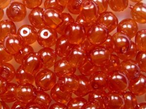 04-R-63885CR Transparent Pearl Salmon Round 4 mm. 100 Pc.