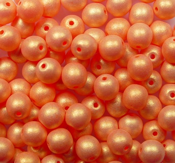 04-R-92966 round beads 4 mm Neon Light Orange color 92966