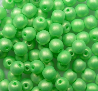 04-R-92968 round beads 4 mm Neon Green color 92968