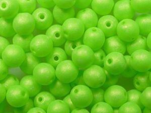 04-R-92976 Neon Lime Round 4 mm. 100 Pc. - Afbeelding 1