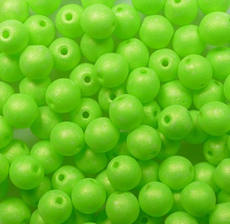 04-R-92976 round beads 4 mm Neon Lime color 92976