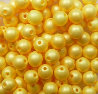 04-R-92984 round beads 4 mm Neon Sunflower color 92984