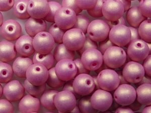 04-R-92987 Neon Raspberry Round 4 mm. 100 Pc. - Afbeelding 1