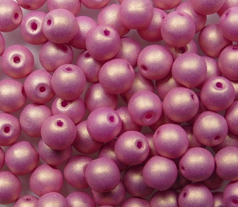 04-R-92987 round beads 4 mm Neon Raspberry color 92987