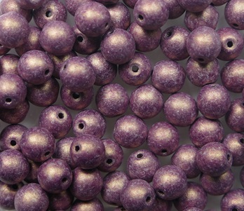 04-R-92989 round beads 4 mm Neon Mauve color 92989