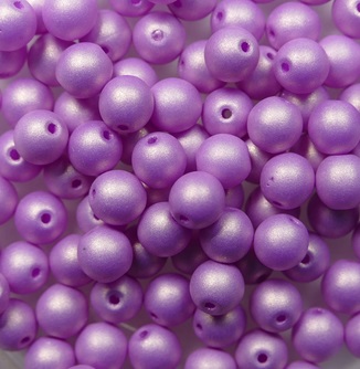 04-R-92991 round beads 4 mm Neon Orchid color 92991