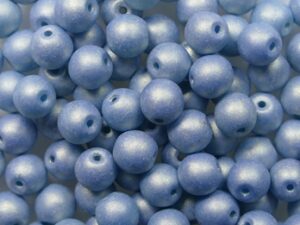 04-R-92995 Neon Blue Gray Round 4 mm. 100 Pc.