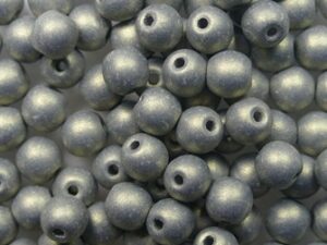 04-R-92998 Neon Gray Round 4 mm. 100 Pc. - Afbeelding 1