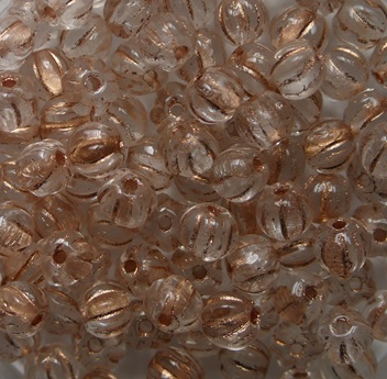 MB-04-00030-54302 Melon Beads 4 mm Crystal Copper Striped color 00030-54307