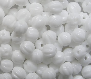 MB-04-03000 Melon Beads 4 mm Opaque White color 03000
