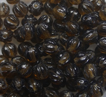 MB-04-10240 Melon Beads 4 mm Smoked Dark Topaz color 10240