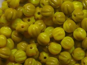 MB-04-13xx0 Opaque Mixed Dark Ivory Melon Beads 50 Pc.