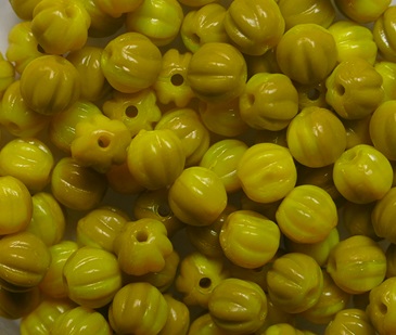 MB-04-13XX0 Melon Beads 4 mm Opaque Mixed Dark Ivory color 13XX0