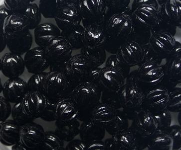 MB-04-23980 Melon Beads 4 mm Jet color 23980