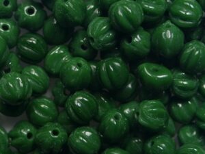 MB-04-53240 Opaque Green Melon Beads 50 Pc. - Afbeelding 1
