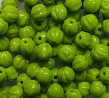 MB-04-53410 Melon Beads 4 mm Opaque Olivine color 53410